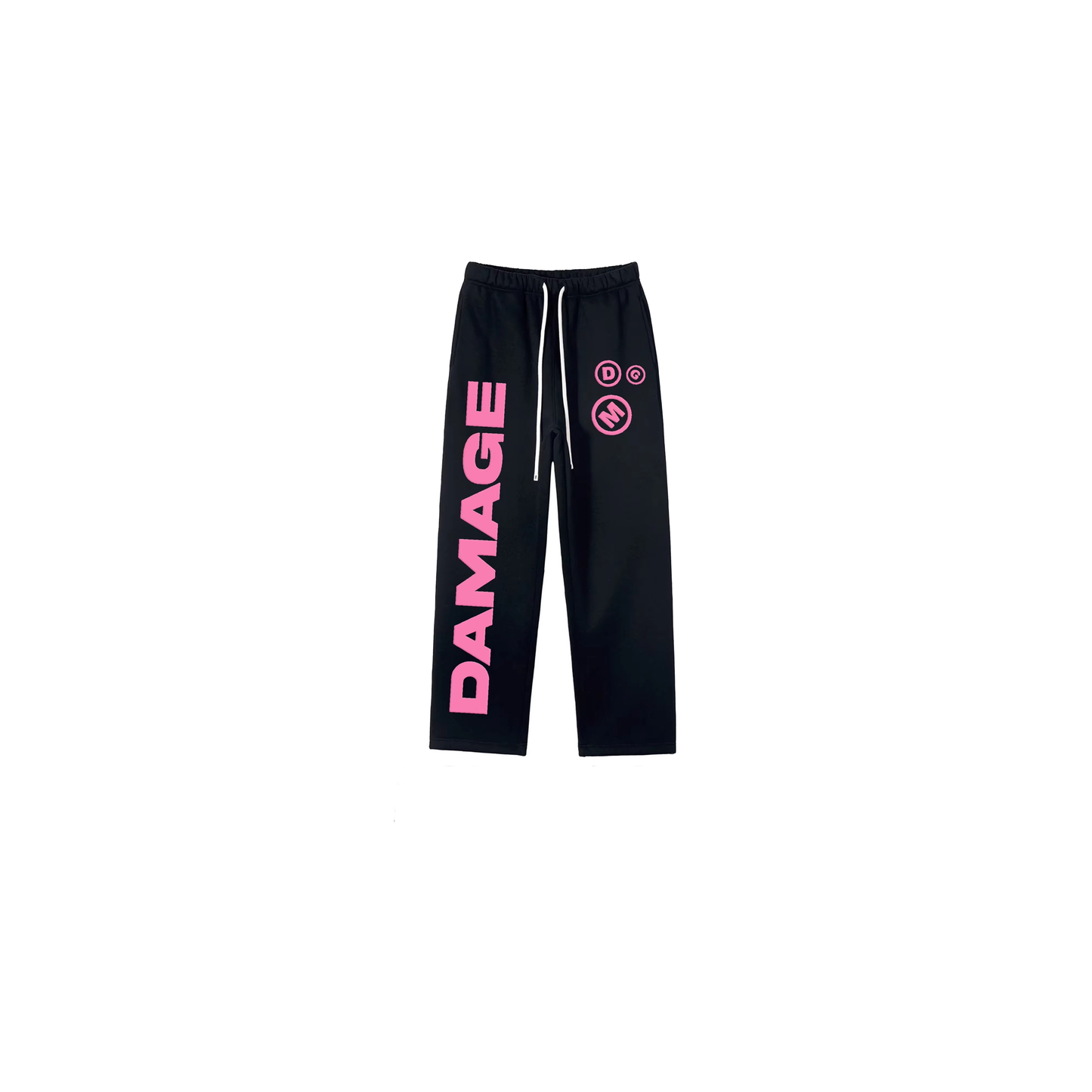 Damage Sweatpants Black & Pink